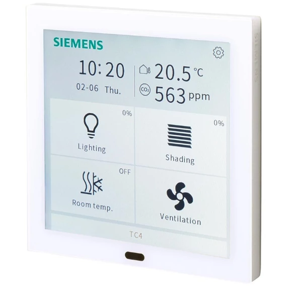 Siemens 5WG1 204-2SB12 Touch Control TC4 falikezelő – KNX touch panel, fehér
