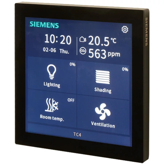 Siemens 5WG1 204-2SB22 Touch Control TC4 falikezelő – KNX touch panel, fekete