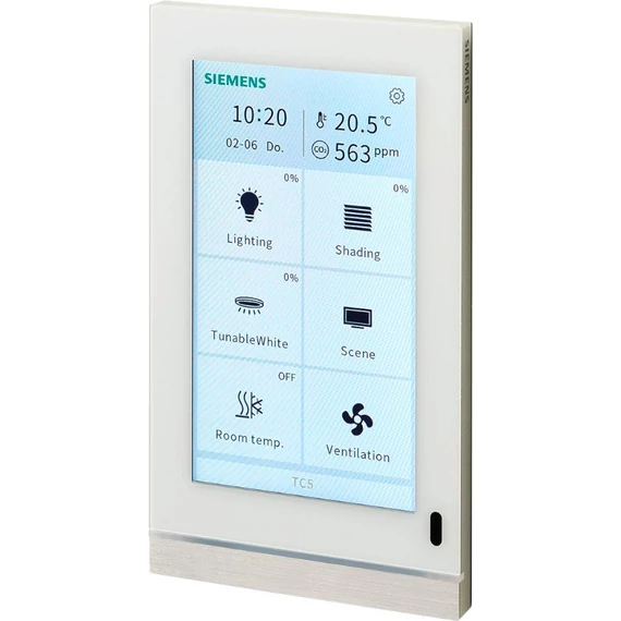 Siemens 5WG1 205-2AB12 Touch Control TC5 falikezelő – KNX touch panel, fehér
