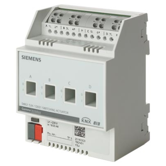 Siemens 5WG1534-1DB31 - 4 kimenetes kapcsoló aktor