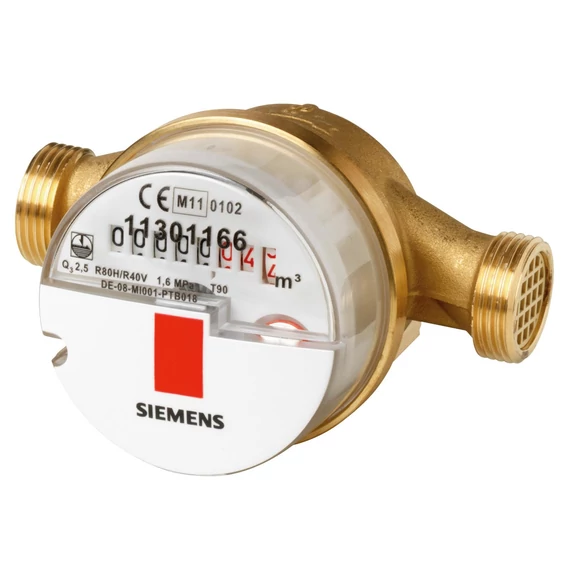 Siemens WFW30.E130 - Mechanikus egysugaras vízmennyiségmérő modul csatlakozási lehetőséggel melegvízes, 130 mm