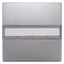 Siemens DELTA style 5WG1285-2DB43 - 2 gombos taszter, platina színű, státusz LED-ekkel